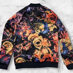 Adidas Originals Full-Zip All-Over Floral Print Trefoil Track Jacket Youth Med